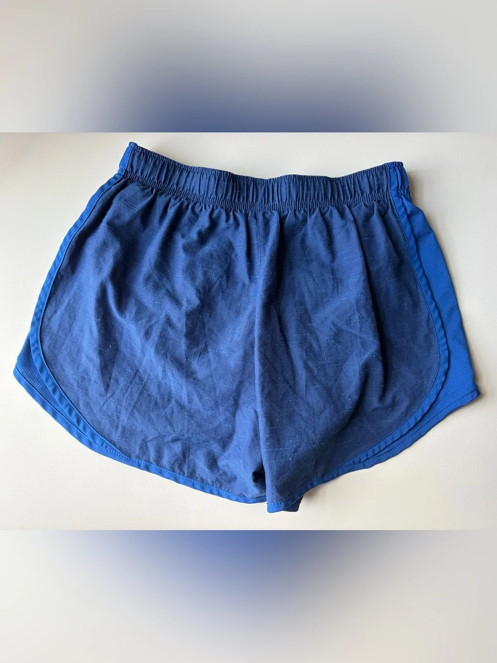 Nike Dri-Fit Women's Navy and Royal Blue Athletic Shorts Sz Small